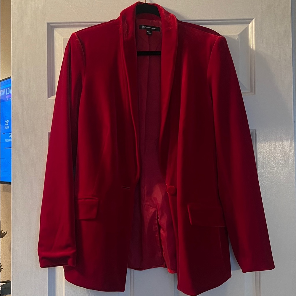 INC International Concepts Red Women's Blazer